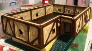 Fachwerk mit Grundfarbe